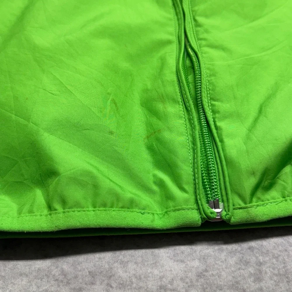 Adidas Colorblock Full Zip Windbreaker Mens XL Green Mesh Lined Track Jacket